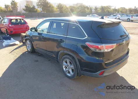 2015 Toyota Highlander Limited V6 z USA, uszkodzony, nr VIN 5TDDKRFHXFS089465